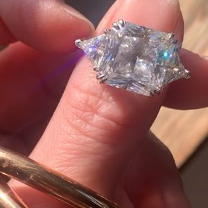 925s Simulated diamond engagement ring